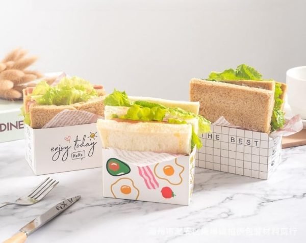 custom mini burger boxes, small food cardboard box used for pary, weddings, picnics, and packaging of cookies, candies and desserts (50, shape) free samples