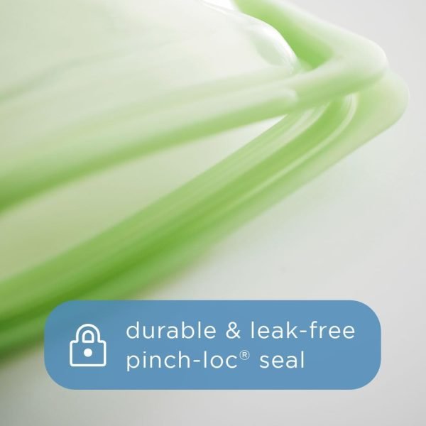 wholesale silicone food grade reusable storage bag, clear (stand-up mid) | reduce single-use plastic | cook, store, sous vide, or freeze | leakproof, dishwasher-safe, eco-friendly | 56 oz free samples