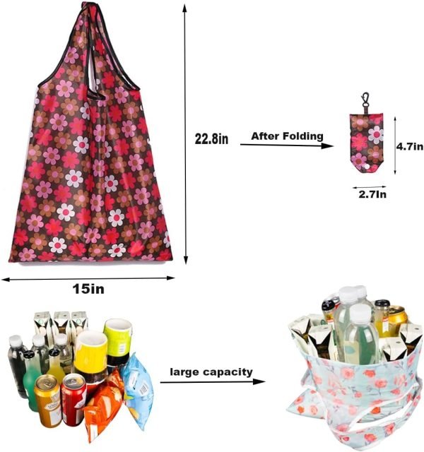 wholesale 14.96x22.83 inches/38x58 cm foldable shopping bags with hook- washable- reusable grocery bags with pouch tote bags free samples