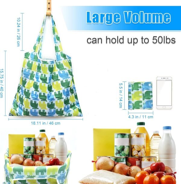 wholesale reusable grocery bags xlarge 50lbs foldable grocery shopping bags washable beach bag ripstop nylon tote bags free samples