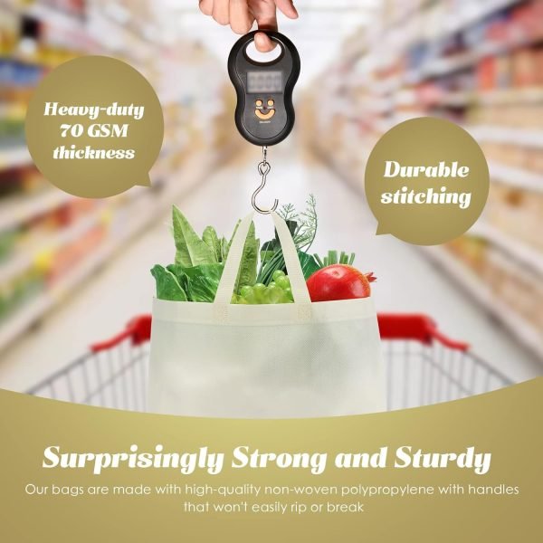 wholesale 32 x 16 x 30 cm non woven grocery bag with handles foldable for boutiques free samples