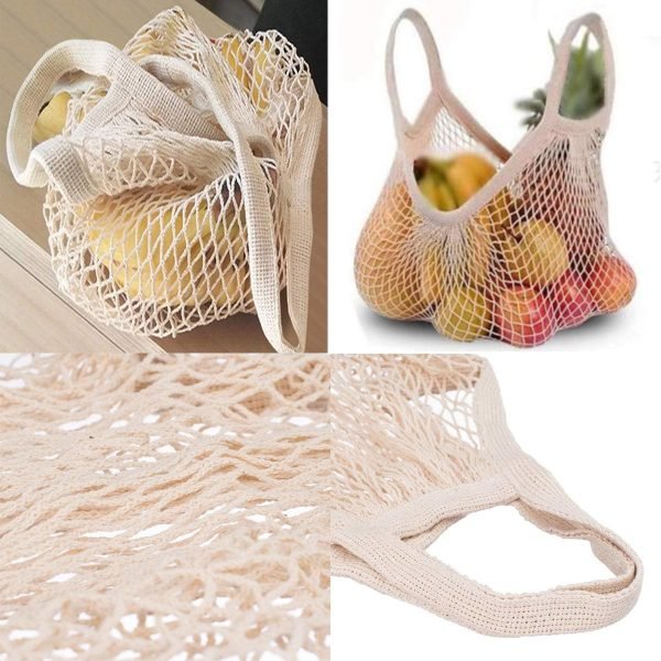 wholesale ahyuan ecology reusable cotton mesh grocery bags cotton string bags net shopping bags mesh bags free samples