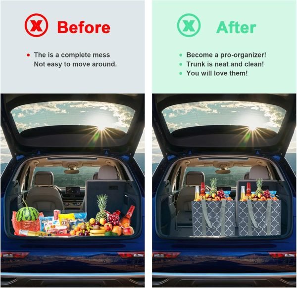 wholesale reusable grocery bags with hard bottom to stand upright foldable grocery bags shopping bags for groceries with front pocket bulk tote bags with handles for shopping cart geometric free samples
