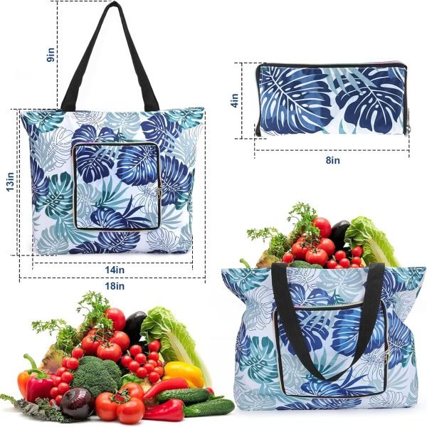 wholesale reusable grocery bags with handles foldable washable shopping bags waterproof large capacity shopping tote bag free samples