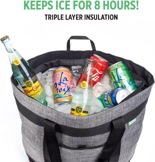 wholesale 21 x 17 x 8 inches insulated cooler bag with hd thermal insulation food delivery bag, travel insulated bag or beach cooler bags free samples