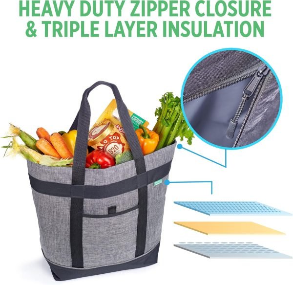 wholesale 21 x 17 x 8 inches insulated cooler bag with hd thermal insulation food delivery bag, travel insulated bag or beach cooler bags free samples