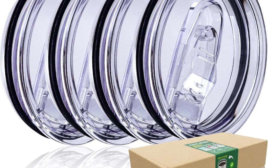 Wholesale OEM ODM 10/20 OZ – 4 Replacement Lids for Tumblers-Spill Proof Lids for 3.2 Inch Diameter, AICMEI Tumbler Lids 20 oz Replacement Lid(Transparent) Factory & Supplier