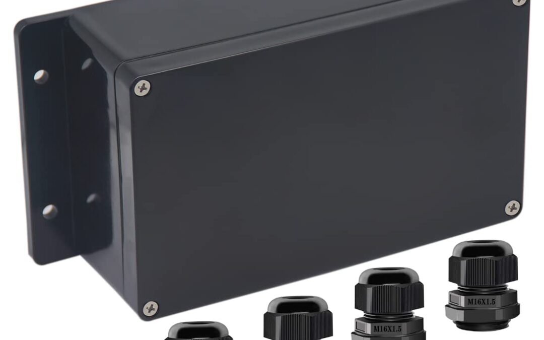 OEM Junction Box IP65 Waterproof ABS Plastic Electrical Project Case Power Junction Boxes, Project Box with Fixed Ear Black 7.87 x4.72 x2.95 inch (200x120x75 mm) Factory