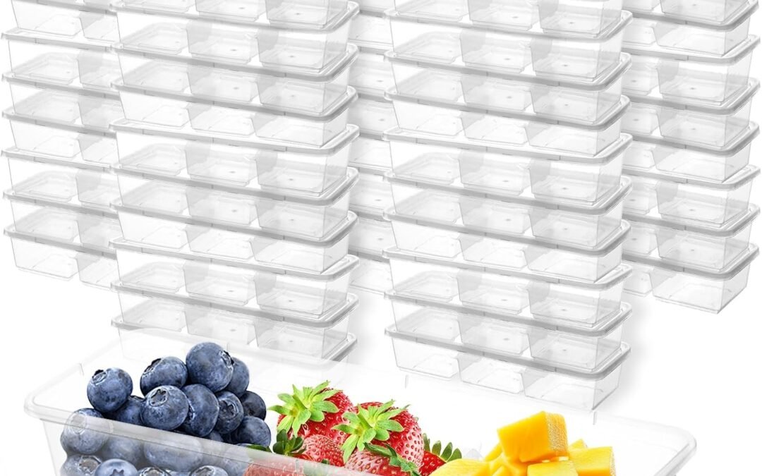 OEM 50pcs 16oz Meal Prep Containers with 3 Compartments with lids, Clear Disposable Plastic Bento Boxes, Stackable Food Containers Travel Snack, Dessert, Lunch Boxes for Office, Picnic, Microwave Safe Factory
