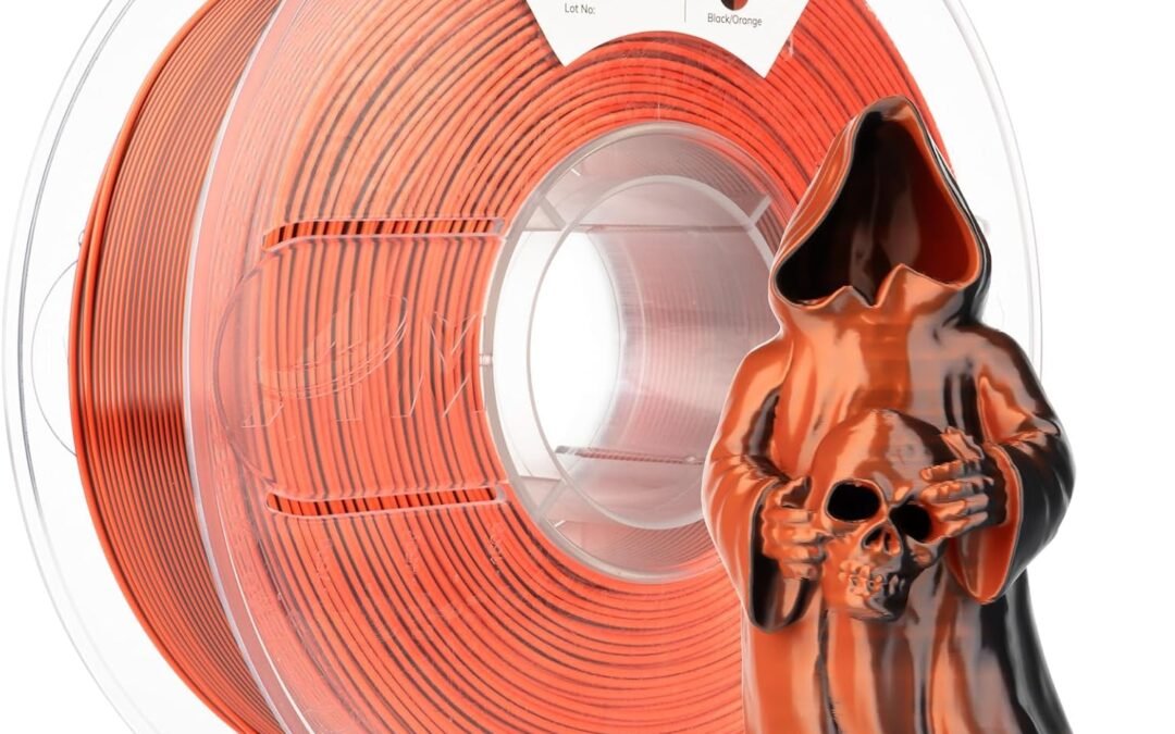 Wholesale OEM ODM AMOLEN Silk PLA 3D Printer Filament, Dual Color Black Orange PLA 1.75mm, Shiny Color Change Filament 3D Printing PLA Filament for Most FDM 3D Printer, 1kg Spool(2.2lbs) Factory & Supplier