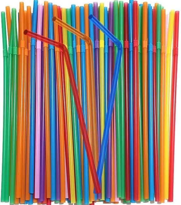 OEM 150PCS Disposable Plastic Drinking Straws – Flexible Straws Disposable Long Colorful PP Plastic Striped Assorted Colors for Home Use Milk Juice Drinks(multicolor) Factory