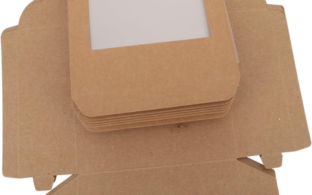 OEM 1 Set Kraft Paper Cake Boxes with Window Dessert Container for Muffins and Cupcakes for Weddings Birthdays and Bakeries and Stylish Packing Factory