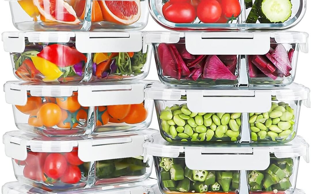 OEM 10 Packs 30oz Glass Meal Prep Containers 2 Compartments,Glass Food Storage Containers with Lids,Airtight Lunch Bento Boxes,Oven,Freezer and Dishwasher Safe, White Factory