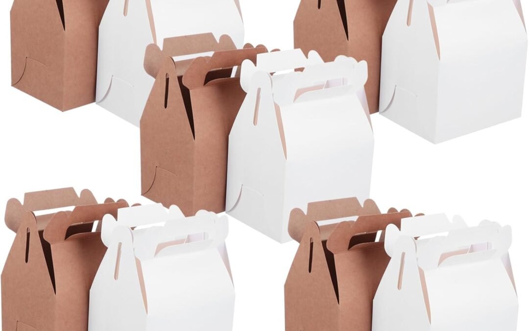 OEM 10 Pcs Portable Pastry Boxes Paper Goodie Boxes for Baking for Cookies and Treats for and Parties and Convenient Design Factory