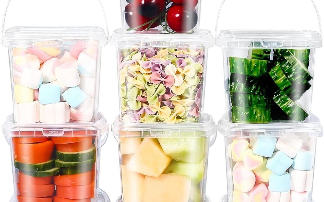 OEM 10 oz Square Plastic Containers with Lids, Airtight Plastic Food Storage Containers, Freezer-safe/Microwaveable/Stackable/Dishwasher, for Meal Prep, Soup, Leftovers, Snack, Ice Cream (Clear, 10 Pack) Factory