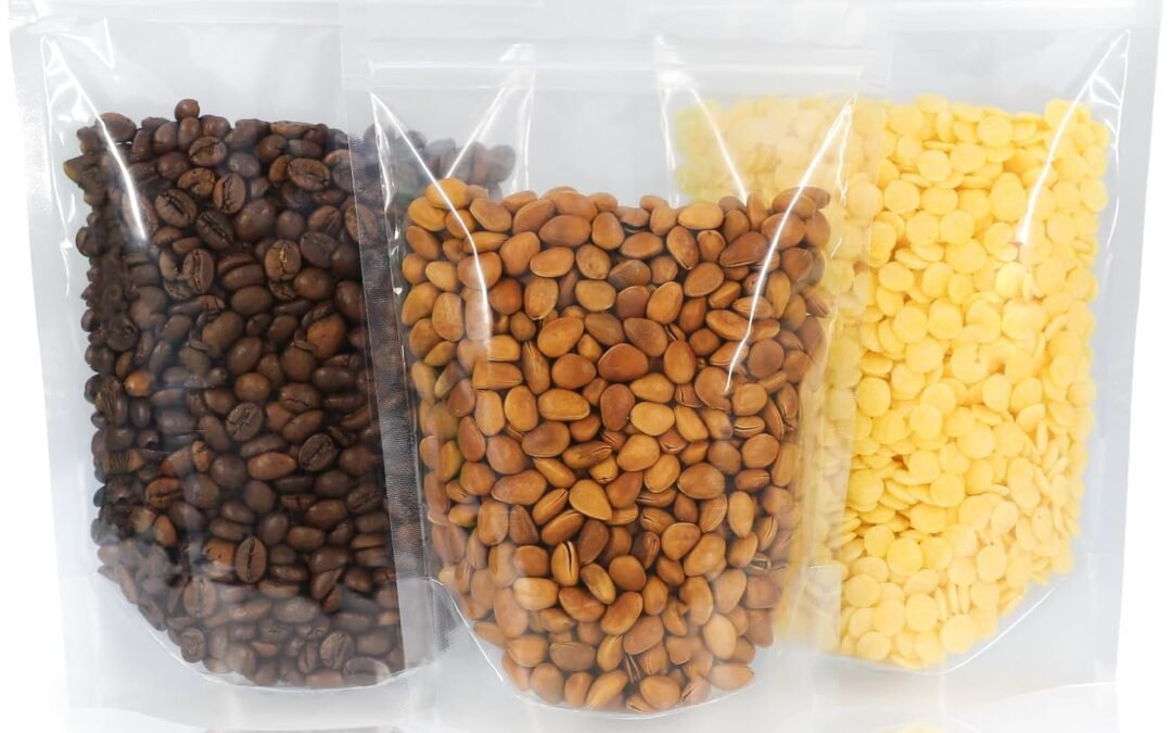 OEM 100 PCS Resealable Bags, 4.72 x 7.87 Inch Clear Stand Up Pouch Bags, Zipper Lock Food Storage Bags for Packaging Treat, Candy, Snack, Spices, Herbs and Pet Food Factory