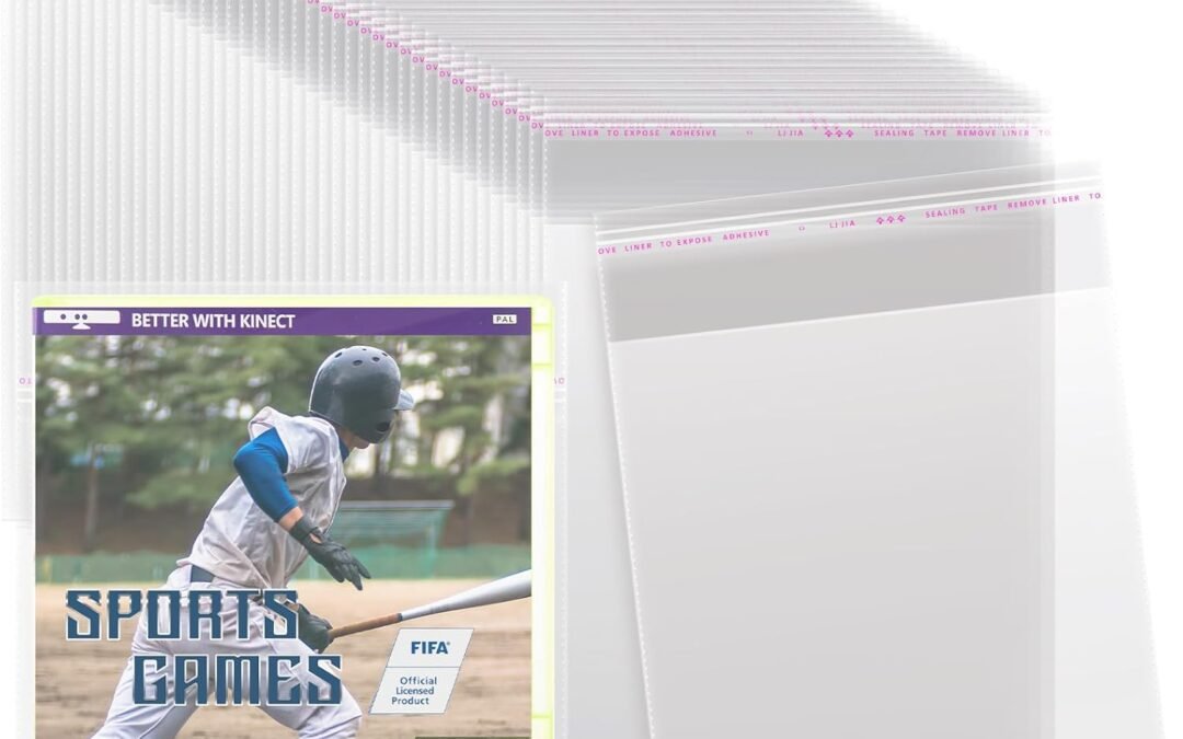 OEM 100 Pcs Clear Video Game Protectors Resealable Compatible with Steelbook Box, 6.1 x 6.97 Inches, Compatible with PS3 PS4 PS5 Arrow Video Criterion Collection Factory
