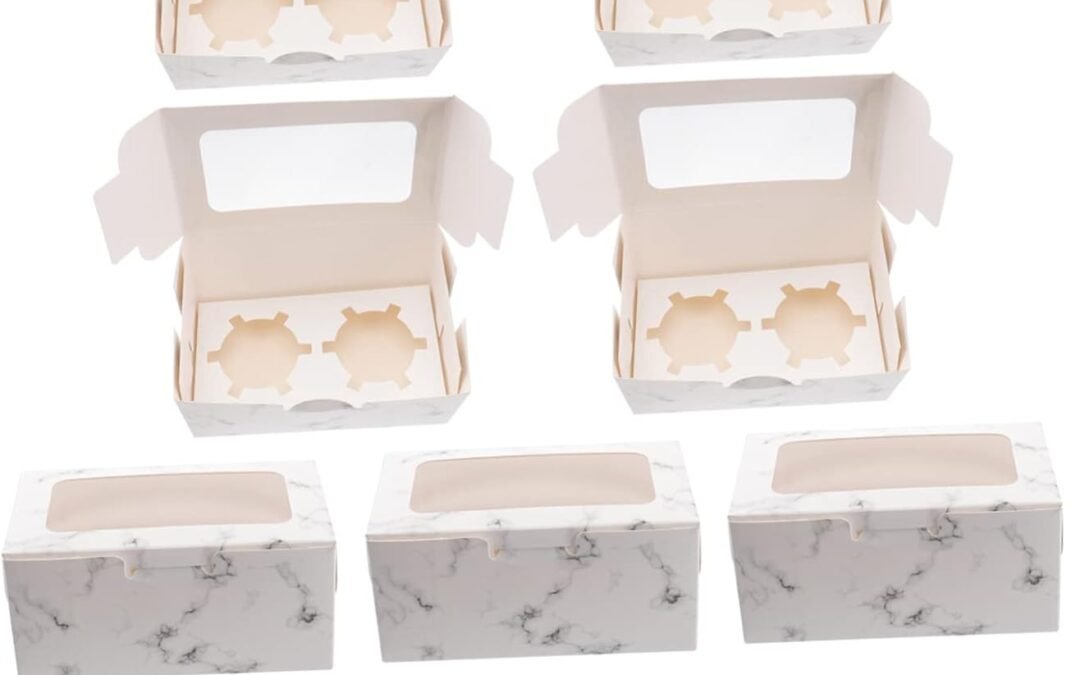 OEM 10Pcs Cupcake Bakery Boxes with Window Food Grade Insert Holds Cupcakes for Muffins Pastries Sturdy Design for Holiday Treats Factory