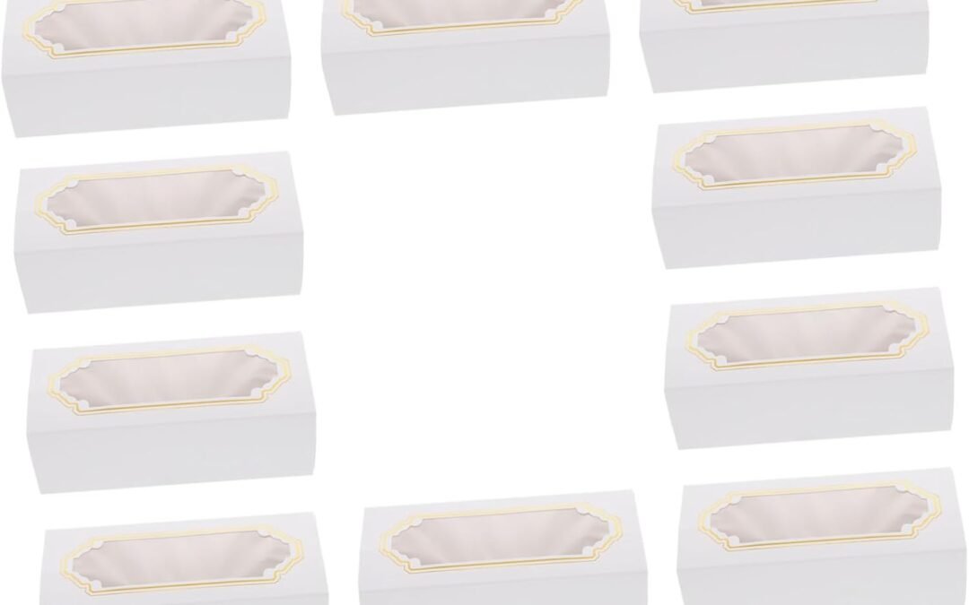 OEM 10pcs Cake Roll Box Window Cake Packaging Case Food Grade Paper Dessert Storage Box Factory
