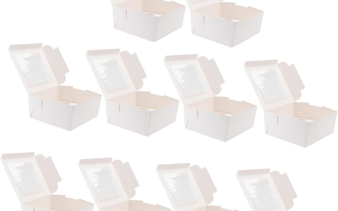 OEM 10pcs Cavity Cupcake Box Containers for Desserts White Bakery Carriers for Weddings Birthdays and Special Events Food Grade Paper Design Factory