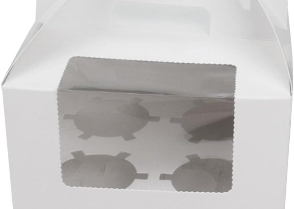 OEM 10pcs Cavity Cupcake Box Window Portable Dessert Container for Weddings Birthdays Showers Food-grade Paper Cupcake Carrier Insert White Color Factory