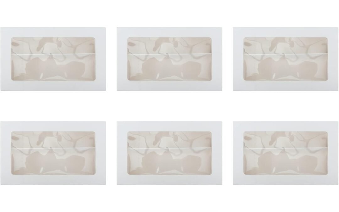 OEM 10pcs Clear Pvc Window Macaron Box Food Grade Paper Containers Macaron Packaging Party Dessert Carrier Factory