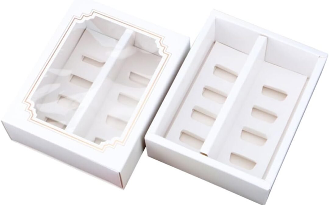 OEM 10pcs Macaron Boxes with Clear Window Food Grade Paper Dessert Containers for Secure Inserts for Home Parties Events for Weddings Birthdays Anniversaries Factory