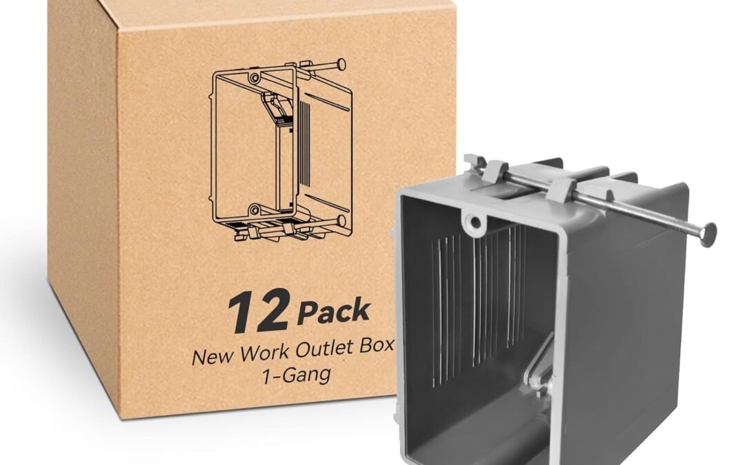OEM 12-Pack Electrical Outlet Box New Work 1 Gang, 22 Cu.in, UL Listed Factory