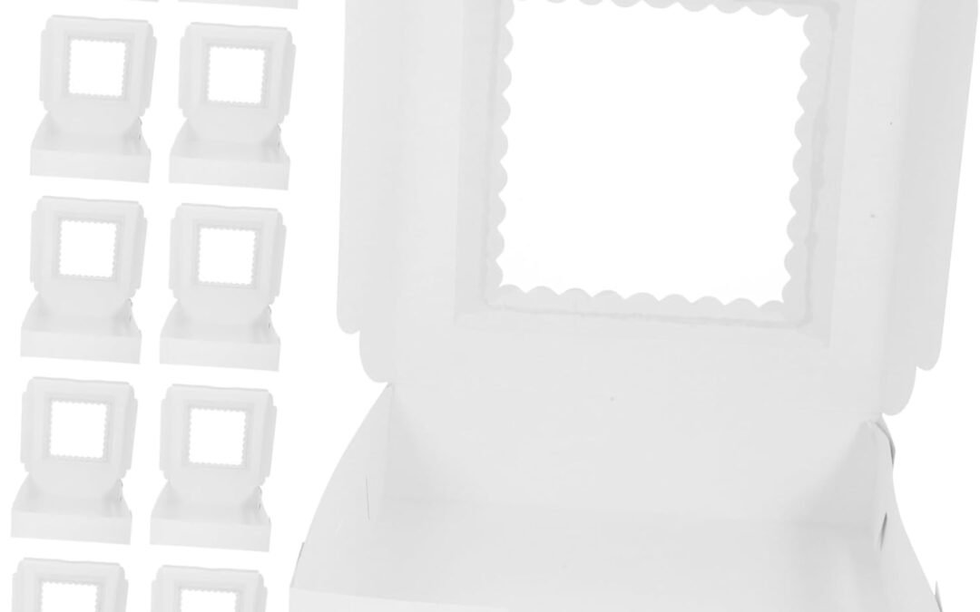 OEM 12pcs Cookie Boxes Window Baking Containers and Desserts Smooth for Easy Handling for Parties and Events Food-grade Paper Packaging Factory