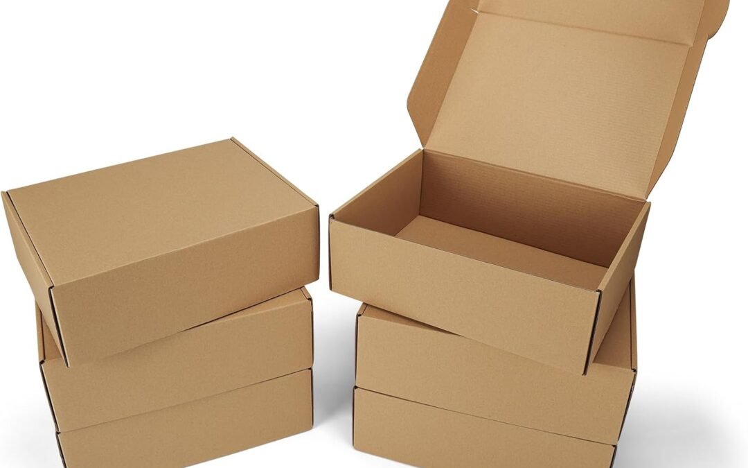 OEM 12x9x4 Shipping Boxes Set of 6, Medium Cardboard Boxes for Packaging, Brown Mailing for Small Business Factory