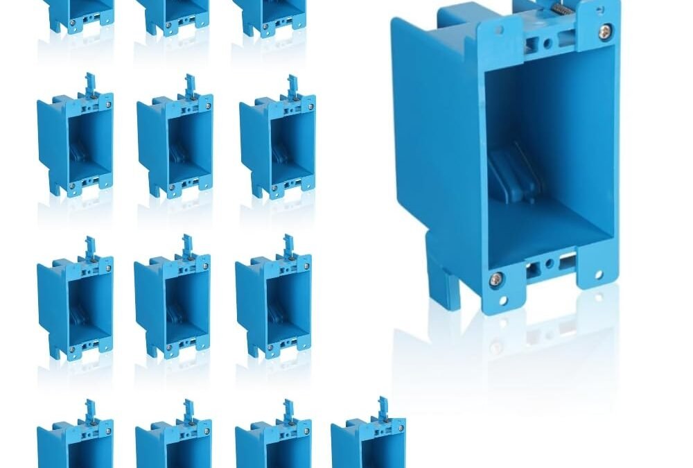 OEM 14pack 1-Gang Old Work Retrofit Electrical Box, 14 Cu. in. PVC Junction Box, for Wall Switch/Outlet Installation, Easy Mounting for Construction and Renovation Factory