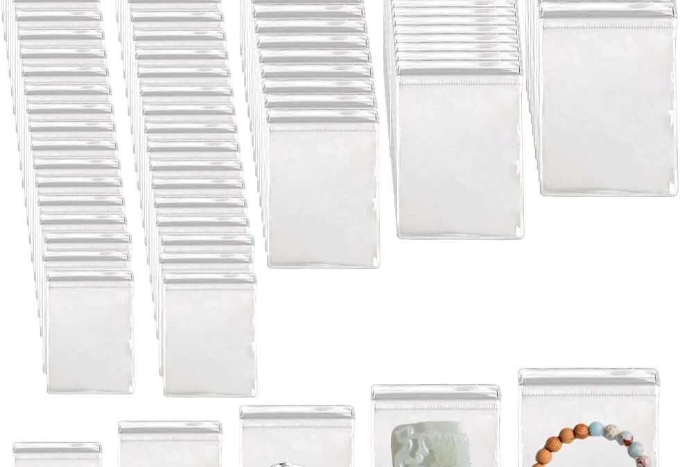 OEM 160 PCS Jewelry Bag Self Seal Plastic Zipper Bag Clear PVC – Clarity Tarnish Prevention,Small Sealed Bag,Resealable Packaging or Storage,Arrangement of Jewelry, Earrings and Rings, 5 Sizes Factory