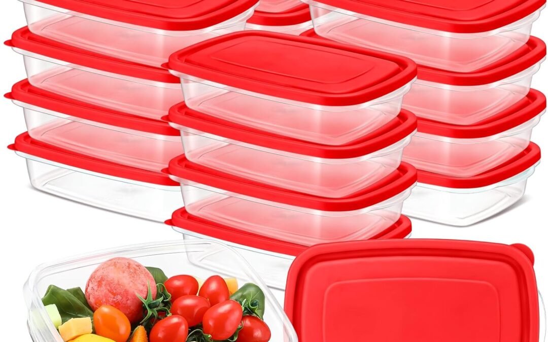 OEM 18 Pcs 33 Oz/ 4 Cups Plastic Food Storage Containers with Lids Portion Box Sets with Cover Stackable Plastic Containers with Lids Microwave Freezer Dishwasher Safe (Red) Factory