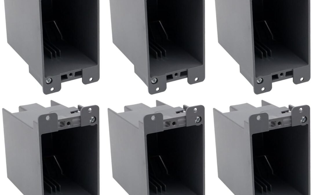 OEM 20 cu.in. 1 Gang Boxes for Home Decoration, Safe and Durable Outlet Box with ETL Certified, Old Work PVC Electrical Box, 6 Packs Factory