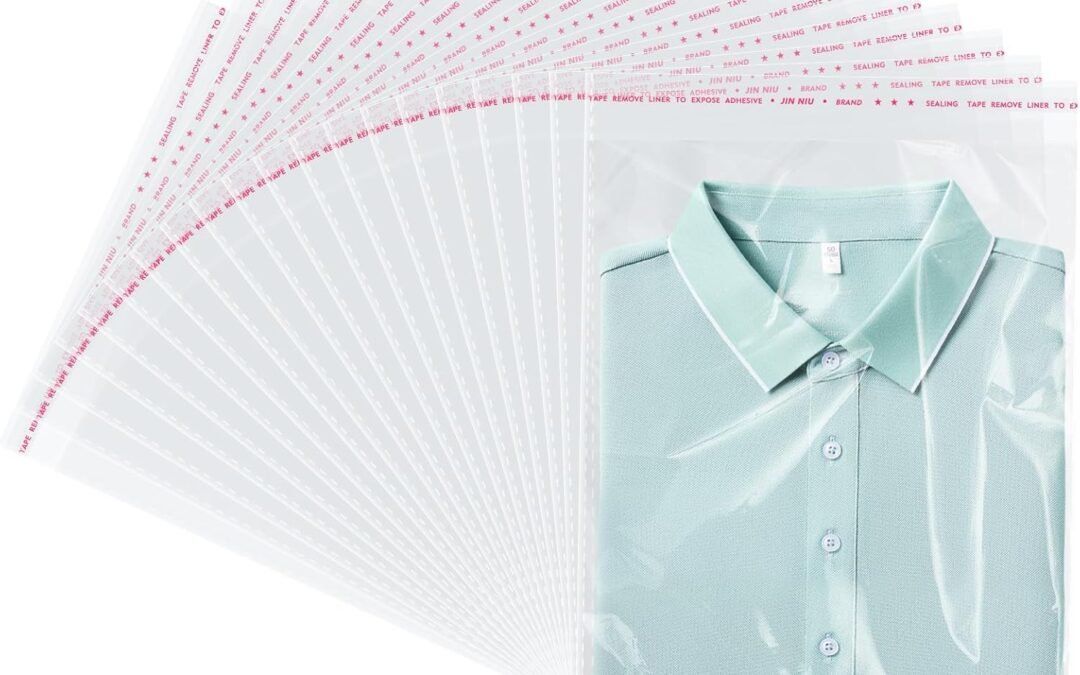 OEM 200 Pcs Shirt Bags, 10×13 Inches Plastic Clear Bags for Packaging, Resealable Clear Cellophane Bags for Clothes, T-shirts, Pants, Scarf Factory