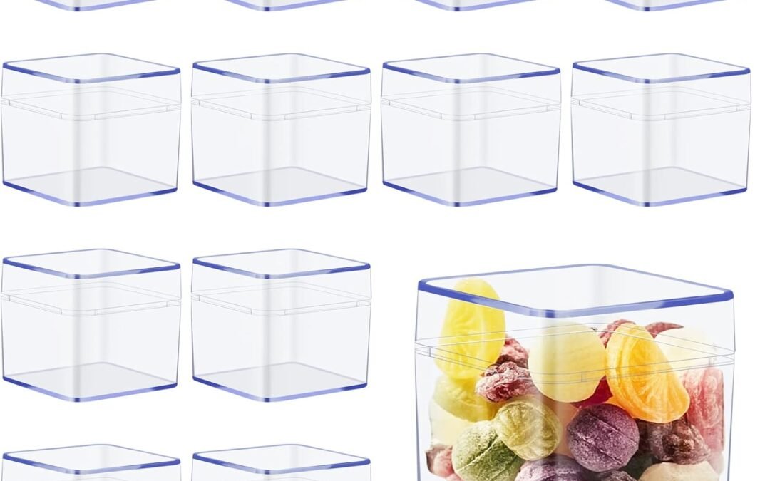 OEM 20Pack Plastic Clear Box with Separate Lid,2.2×2.2×2 Inchs,Beads Storage Containers Square Clear Containers Box for Pills Herbs Tiny Bead Earring Jewerlry Candy Gifts Party Favor and More Factory