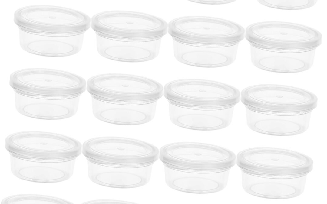 OEM 20pcs Mini Round Portable Storage Boxes Transparent PP Clay Containers for Craft Supplies Small Parts Organization Durable and Compact Design for Home School Travel Factory