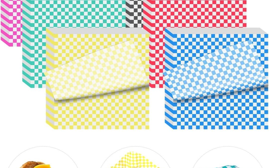OEM 240 Sheets Variety Pack Checkered Dry Waxed Deli Paper Sheets 12×12 inch Paper Sandwich Paper Liners, Food Basket Liners Wax Paper Deli Wrap Wax Paper Sheets for Wrapping Bread and Sandwiches Factory