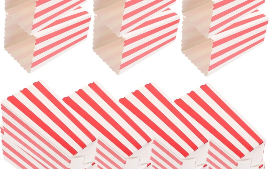 OEM 24Pcs Popcorn Bucket Disposable French Fries Boxes Party Supplies Nights and Birthdays High Grade Snack Containers Capacity Fun Design Factory