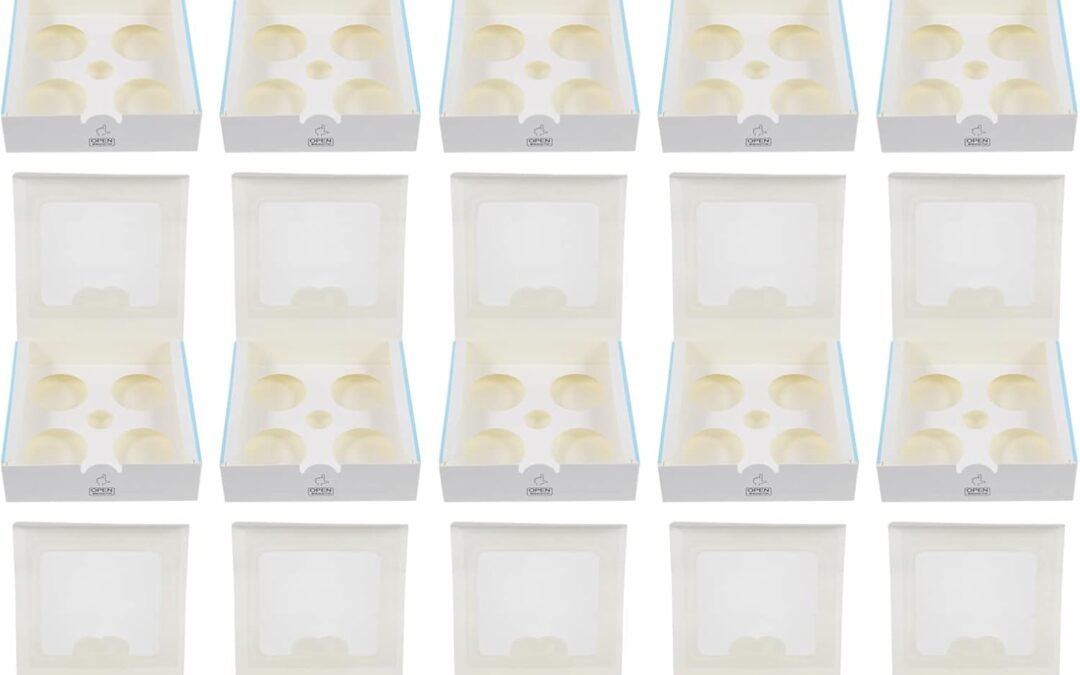 OEM 25pcs Tart Packaging Boxes with Clear Window Dessert Containers for Showers Weddings and Parties Food Grade Design for Use Factory