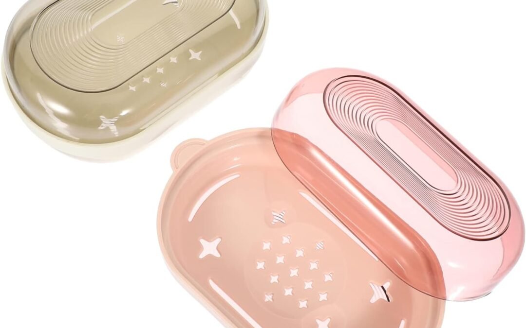 OEM 2pcs Detachable Draining Soap Box Lidded Plastic Soap Holder for Bathroom Sink with Stylish Design for Home Use Factory