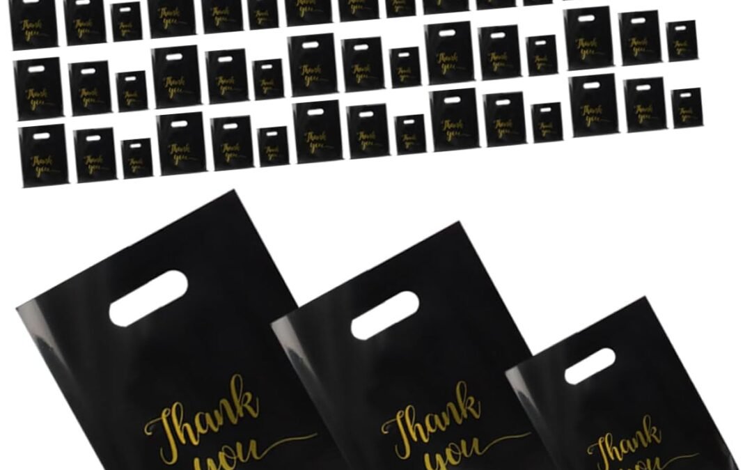 OEM 300PCS Plastic Retail Bags Merchandise Bags with Hollow Handles for Clothing Electronics More Versatile Packing Supplies for Small Business Parties Boutiques Factory