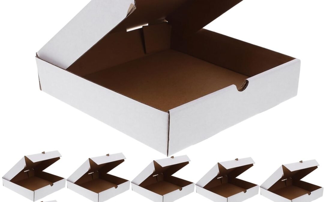 OEM 30Pcs White Corrugated Pizza Boxes Containers for Takeout Pastry Cookie Storage Reusable Food Packaging for Freshness Preservation Factory