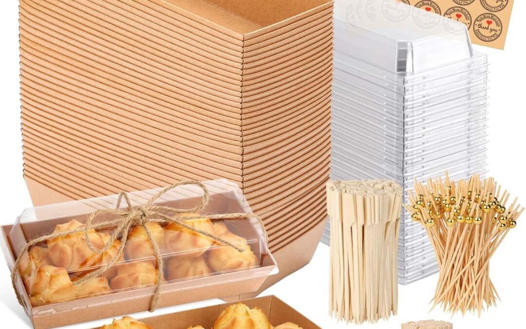 OEM 40 Pack Charcuterie Boxes with Clear Lids, 150 Pcs Cocktail Picks, Small Charcuterie Boxes, Disposable Food Containers, Baked Goods for Food Dessert, Cookie, Cake, Fruit, Afternoon Tea & Baby Showers Factory