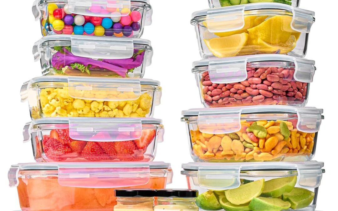 OEM 40pc Set Glass Food Storage Containers & Bowls with Airtight Lids – Leakproof BPA-Free Meal Prep Airtight Stackable Lunch Boxes, Kitchen Pantry & Storage Organizers – Microwave Freezer Dishwasher Safe Factory