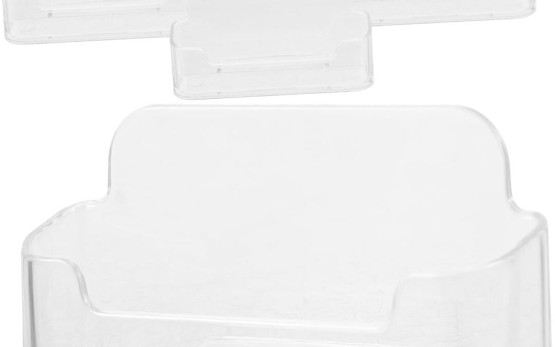 OEM 4Pcs Business Card Holder Display Plastic Card Case for Desk Organization Effortless Access and Sleek Design for Office Use Material for Tidy Workspaces Factory