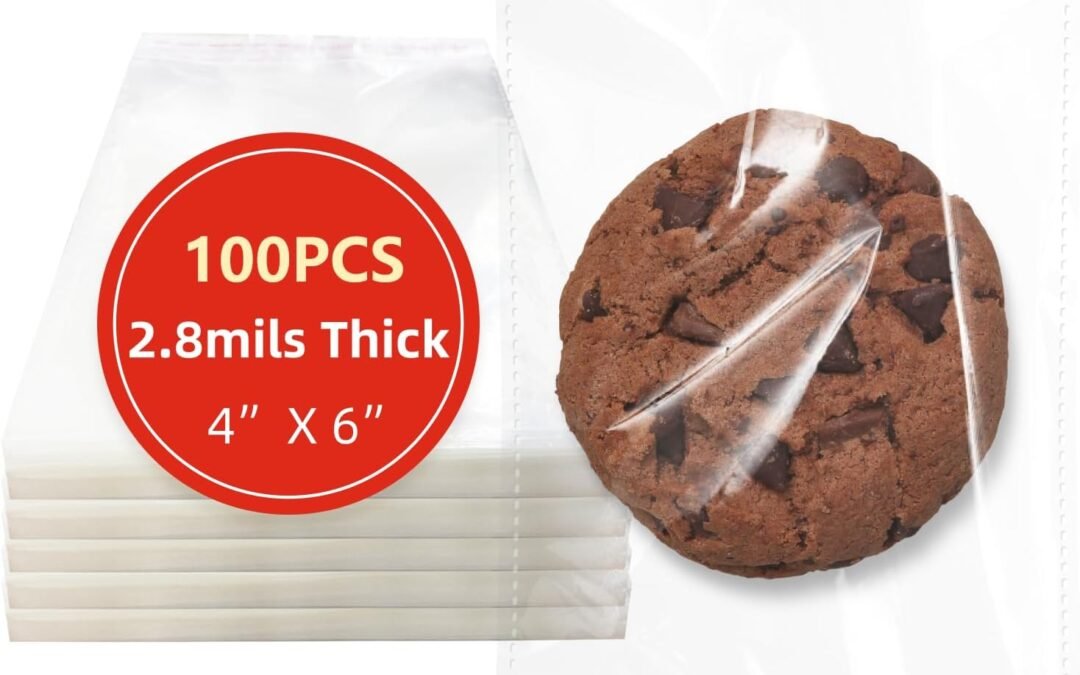 OEM 4×6 Inches 100 Pcs Clear Self Sealing Cellophane BagsCookie Bags Resealable Cellophane Bag for Packaging Cookies,Gifts,Favors, Products,Candy for Packaging 100Pieces 4″x6″ Factory