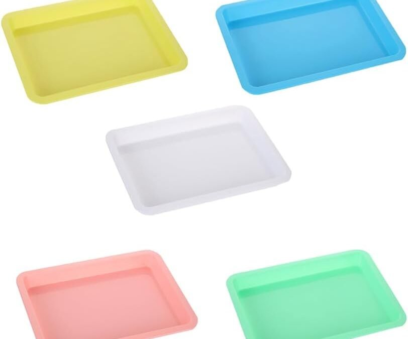 OEM 5 Pcs Plastic Kitten Litter Boxes Small Bunny Litter Box Open Cat Litter Box Pet Kitty Litter Pan Portable Cat Waste Tray for Indoor Cats Factory