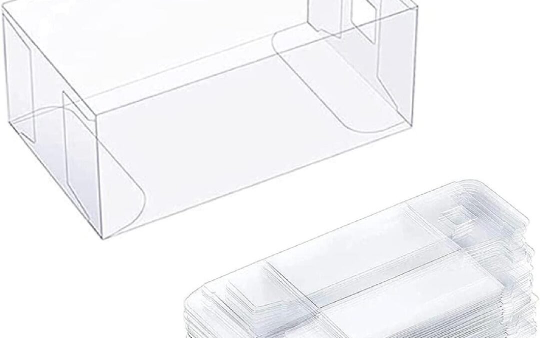 OEM 50pcs Clear Gift Boxes Transparent Boxes 3.74 * 2.17 * 1.5 Inces PET Plastic Boxes Candy Chocolate Cookies Treat Boxes for Wedding Party, Bridal Shower Factory