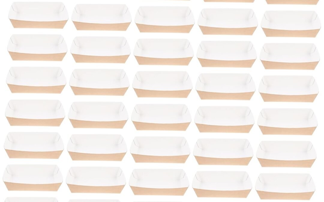 OEM 50pcs Disposable Kraft Paper Snack Trays Fold Oil French Fries Boxes for Events Festivals and Parties Food Holders for Chips Factory